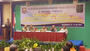 75 Desa Se-Kabupaten Purworejo Ikuti Bimtek Khusus Kewenangan Desa di Karanganyar.